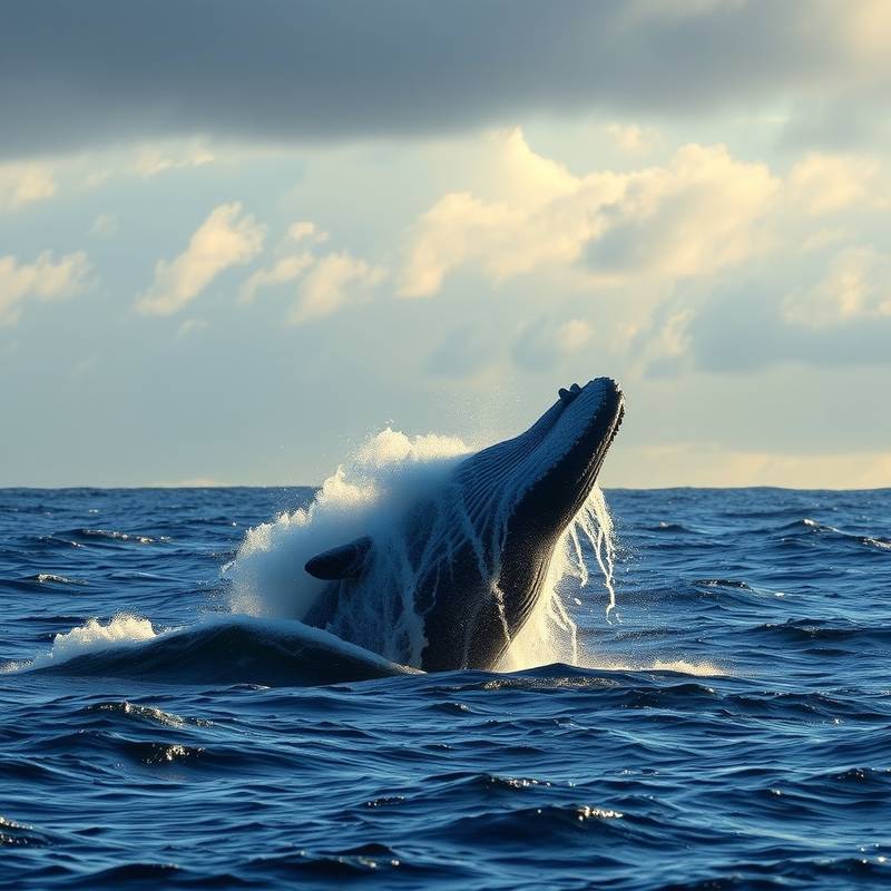 Image of a pod of whales breaching in the ocean by Alistair McGregor.